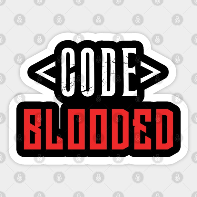 Code Blooded Sticker by enrynz